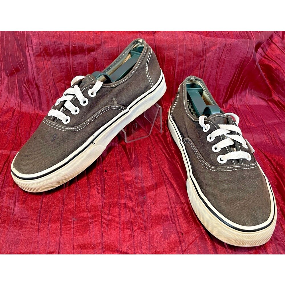VANS Old Skool Black Canvas Lace-Up Rubber Sole Board Shoes sz 5.5M/7W